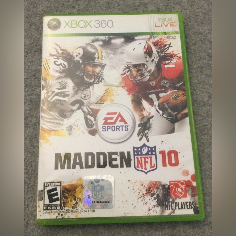 Microsoft XBOX 360 EA Sports Madden NFL 10 XBOX Live Rated E Works well